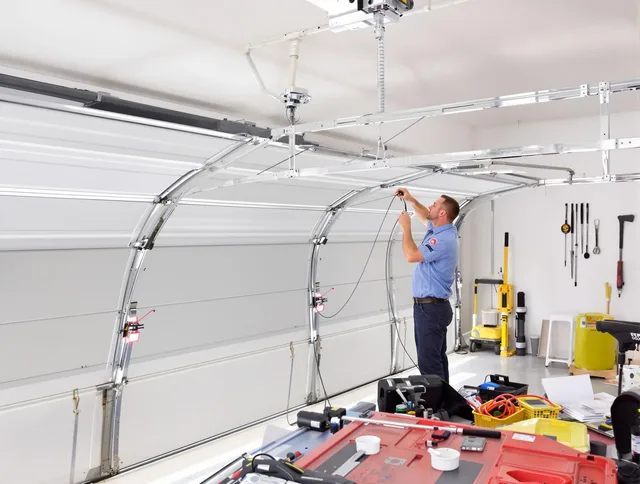 Garage door cable repair service by Scituate Garage Door Repair in Scituate
